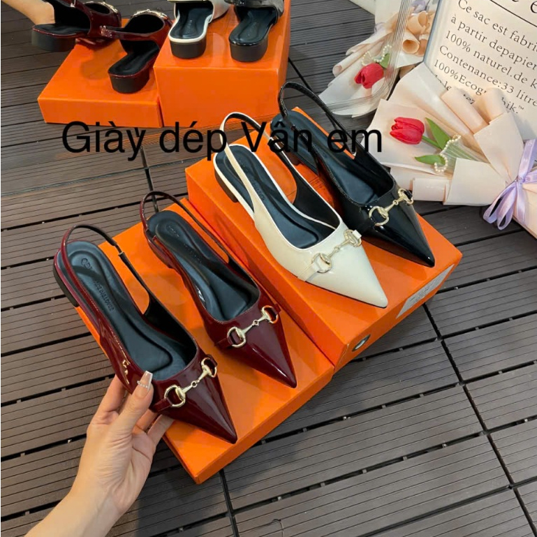 MẪU MỚI SỤC BỆT NỮ MŨI NHỌN DA BÓNG MỀM PHỐI KHOÁ XINH HÀNG CAO CẤP 2026 (phom chuẩn M13)