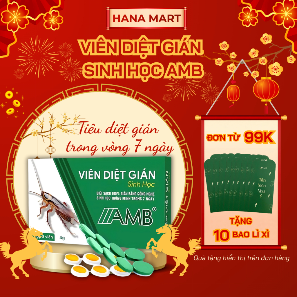 Thuốc diệt gián sinh học AMB, Viện Hàn lâm khoa học Việt Nam, diệt tận gốc tất cả các loại gián, hiệu quả diệt gián