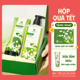   Hộp Quà Tặng   Bộ Sữa Tắm Sữa Dưỡng Thể Sáng Da Ngừa Lão Hoá Toàn Thân Cỏ Mềm 