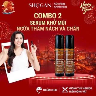  Combo 2 Chai Serum Khử Mùi Ngừa Thâm Nách Và Chân SHeGAN 9ml - Lăn Khử Mùi Phù Hợp Cho Mẹ Bầu Mẹ Bỉm 