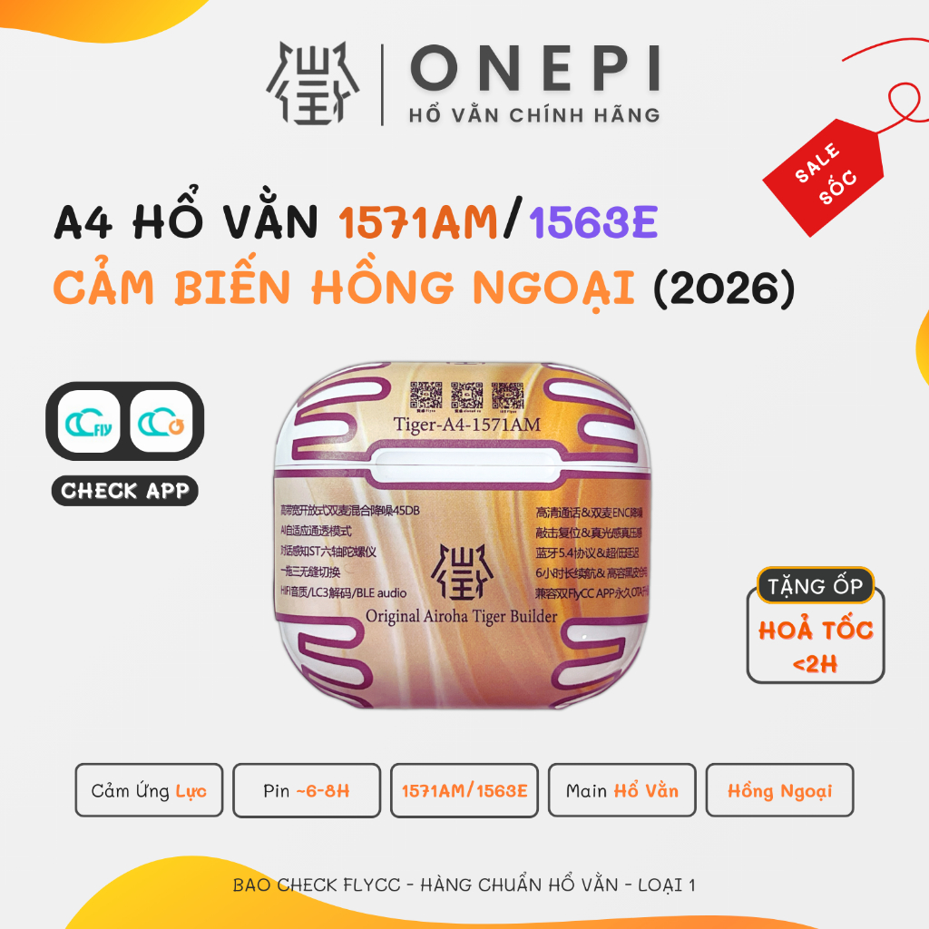 [ A4 ] Tai Nghe Hổ Vằn A4 1571AM/1563E ANC 45DB + Xuyên Âm HDR, Cảm Biến Hồng Ngoại - Pin 8H