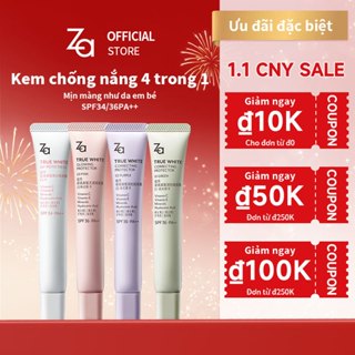  Za Kem Lót kem Chống nắng Nâng Tone Kiềm Dầu Dưỡng Da All In One 35g 