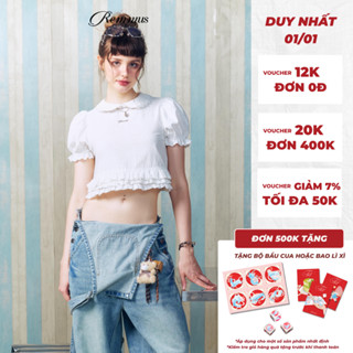  Daisy Top - Remmus | Áo blouse linen 2 kiểu mặc cho nữ 