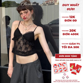   TRẮNG CÓ SẴN  Veil Bra - Áo hai dây chất liệu ren dệt kim mềm không ngứa Remmus - BST The Bunny Tales 