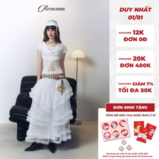  Coco Top - Remmus | Áo chất liệu thun giấy phối ren thiết kế hack eo cho nữ 