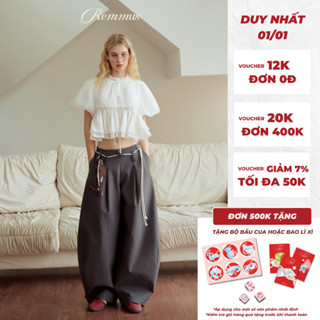  Made You Look Trousers - Remmus | Quần ống rộng cách điệu hack dáng cho nữ 