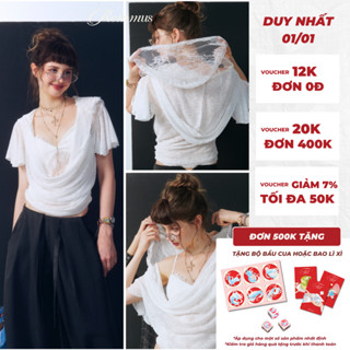   Mua bra phối kèm tại sản phẩm Veil bra  Veil Top – Remmus | Áo dệt kim phối mũ 2 lớp phối bra ren cho nữ 