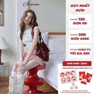  Vic Top - Remmus | Áo thun thiết kế form croptop lệch vai cách điệu cho nữ 