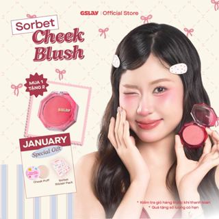  Má Hồng Kem Hoá Phấn GSLAY Sorbet Cheek Blush thuần chay mịn lì và nhũ dễ tán bền màu  5gr  