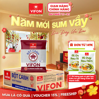   VOUCHER 15%  Thùng 40 Gói Bột Canh 14% VIFON 200g Gia Vị Súp Đậm Đà Bổ Sung Tỏi Ớt Tiêu 