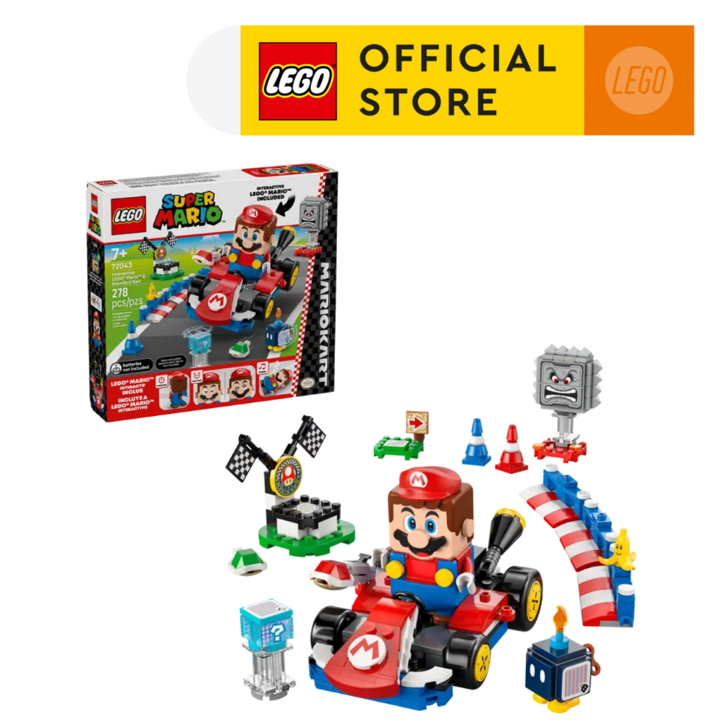 LEGO SUPER MARIO 72043 Đồ Chơi Lắp Ráp Interactive Mario & Xe Tiêu Chuẩn (278 chi tiết)