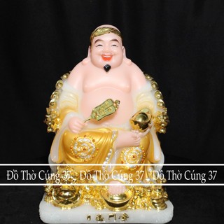 [ CAO  20 CM ] TƯỢNG THẦN TÀI  THỔ ĐỊA MÀU VÀNG ĐỒNG - CHẤT LIỆU BỘT ĐÁ ( Mã 002 )  ]