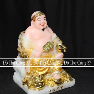 [ CAO  20 CM ] TƯỢNG THẦN TÀI  THỔ ĐỊA MÀU VÀNG ĐỒNG - CHẤT LIỆU BỘT ĐÁ ( Mã 002 )  ]