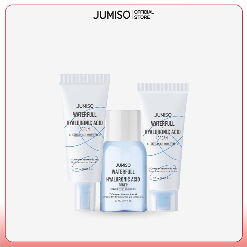  Combo Skincare Mini 3 Bước – Toner Serum Cream – Cấp Ẩm Sâu Làm Dịu Da Nhạy Cảm Phục Hồi Da Đang Treatment 