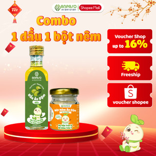  Combo Ăn Dặm Vàng: 1 Hạt Nêm Cho Bé Ăn Dặm Anpaso,1 Dầu Ăn Dặm Cho Bé Anpaso 