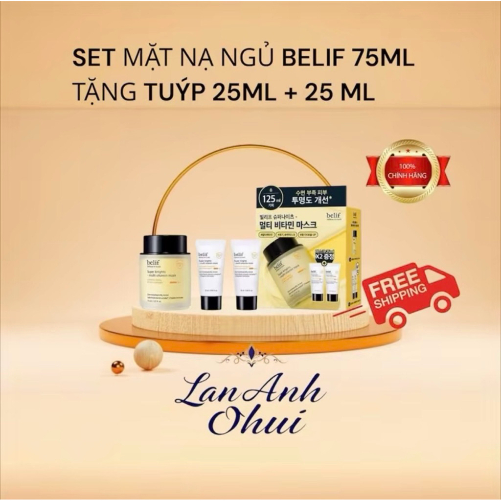 Mặt Nạ Ngủ Dưỡng Sáng Da Belif Super Knight Multi Vitamin Mask - 75ml tặng 25ml+ 25ml