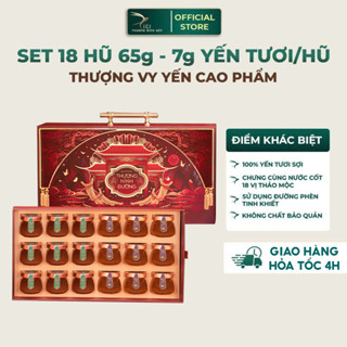  Hộp Quà Cao Phẩm 18 Hũ Yến Sào Công Nghệ Cao Chưng Sẵn 65G CiCi Thượng Đỉnh Yến 65g Nguyên Chất Yến Sào Khánh Hòa Yến 