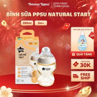  Bình Sữa PPSU Ty Siêu Mềm Tự Nhiên Tommee Tippee 260ml Núm Ty Của Bình 3-6 Tháng 