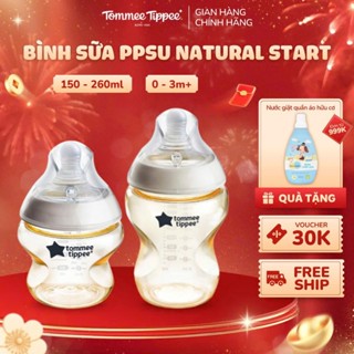  Bình Sữa PPSU Ty Siêu Mềm Tự Nhiên Tommee Tippee Natural Start 150ml 260ml Cho Bé Từ Sơ Sinh 