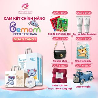   TẶNG QUÀ  Tã Bỉm Bemom Hàn Quốc Quần Dán Đủ Size S56 M48 L46 M44 L42 XL40 XXL38 - Childs Day Store 