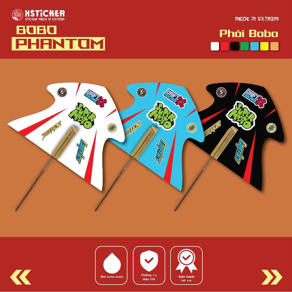 BOBO PhanTom Phiên bản bạch tuột, Bobo Thái chất liệu Mica Đài Loan siêu bền - XSticker DIY GAME