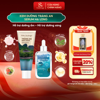  COMBO SALE Kem Dưỡng Ẩm Tràng An 40ml và Serum Hỗ Trợ Phục Hồi Hạ Long Bay 30ml S:kin Heritage 