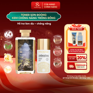  Bộ Đôi S:kin Heritage toner Sơn Đoòng Cấp ẩm dịu nhẹ 273ml và Kem chống nắng Trống Đồng SPF50+ PA++++ 51ml 