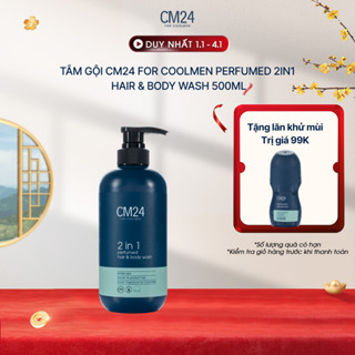  Sữa Tắm Gội Cho Nam 2in1 Hương Nước Hoa Nam Tính Mạnh Mẽ Thơm Lâu 3 Tầng Hương CM24 FOR COOLMEN 500ml 