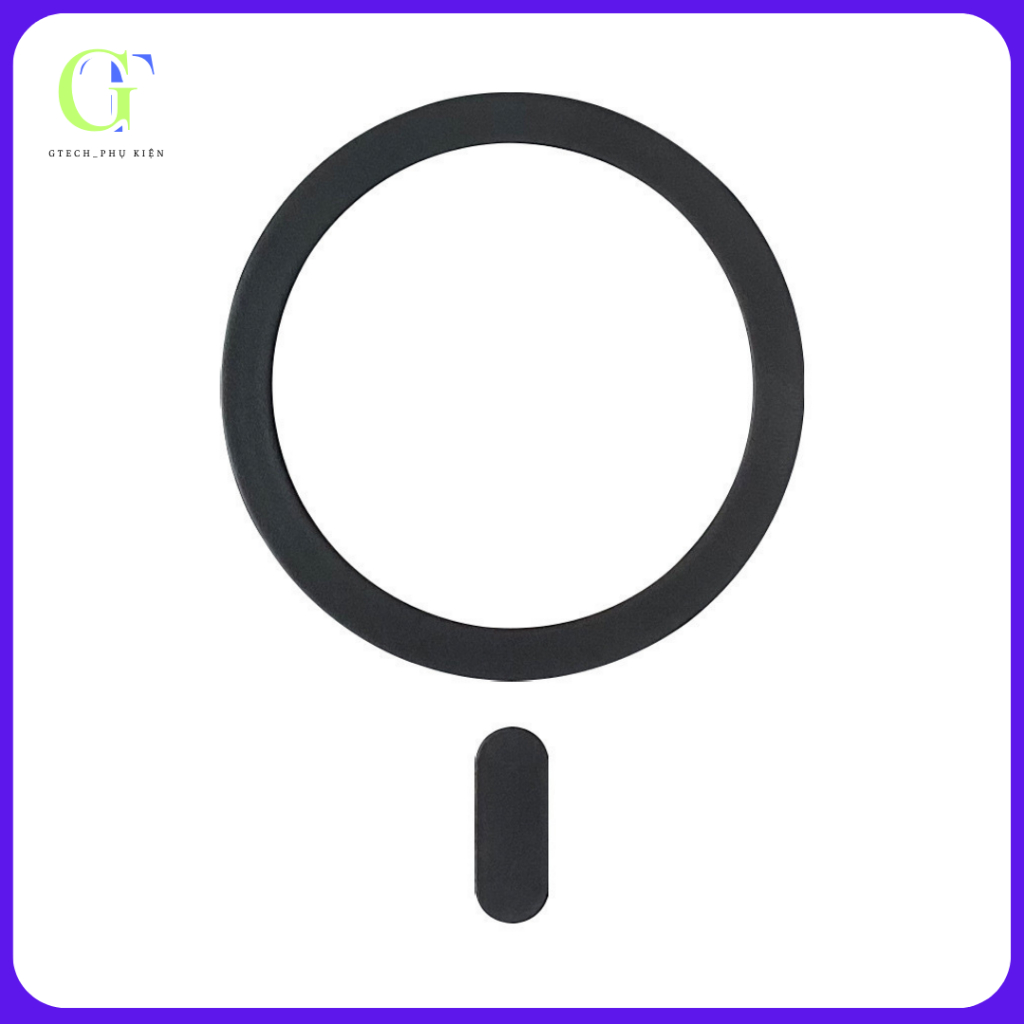 3, 5, 10 vòng kim loại có thêm phần đuôi hỗ trợ lực hít tốt hơn , dán sau ốp lưng điện thoại _GTech