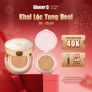  【SET 2 LÕI Phấn nước GLAMRR Q LONG WEAR DD CUSHION - SPF50+ PA+++  2 lõi x 13g  