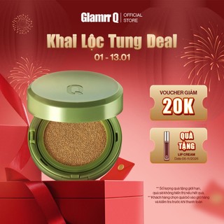   DEAL LỘC ĐẦU NĂM  Phấn Nước Căng Bóng GLAMRR Q Vegan Super Glow Cushion SPF50+ PA++++  1 lõi x 15 