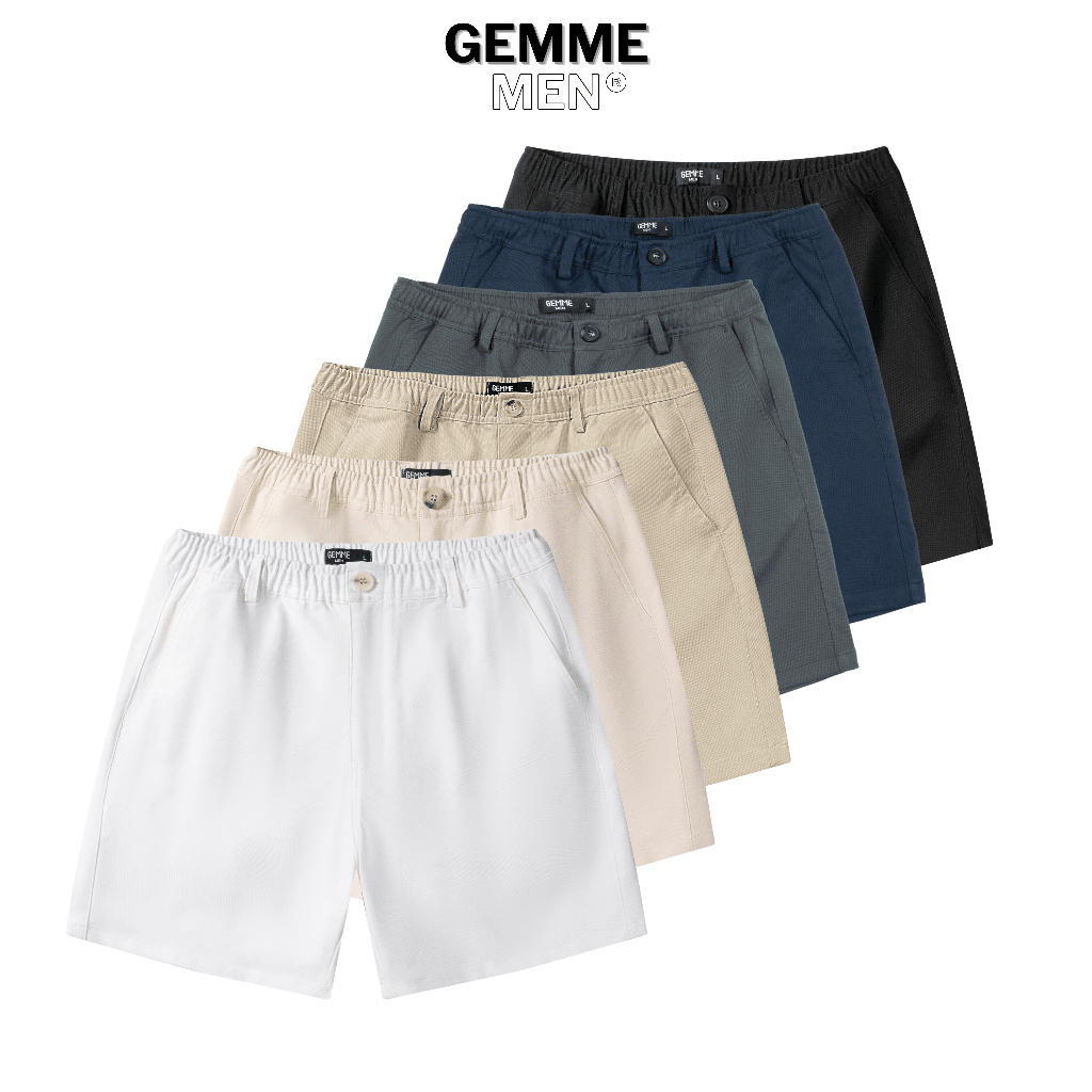 Quần short kaki nút gài big size trên gối GEMME MEN, thể thao, năng động, big size 55kg - 150kg