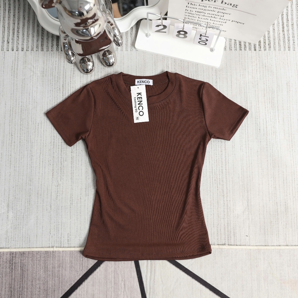 Áo thun nữ thắt eo ôm body chất thun cotton Hàn Quốc co dãn mát mẻ MA208 | BigBuy360 - bigbuy360.vn