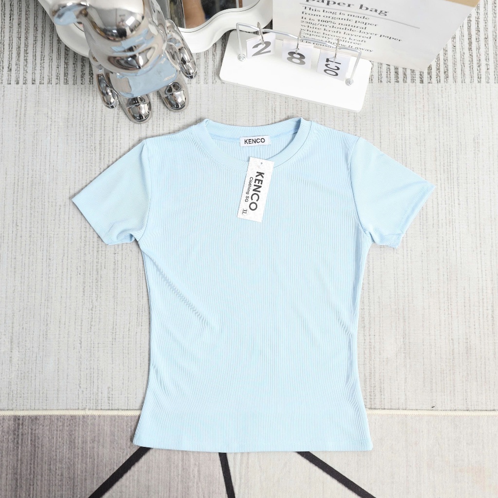 Áo thun nữ thắt eo ôm body chất thun cotton Hàn Quốc co dãn mát mẻ MA208 | BigBuy360 - bigbuy360.vn