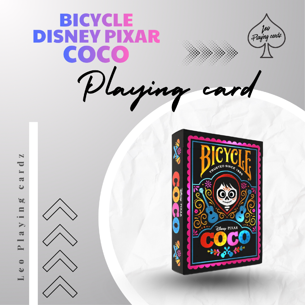 Bộ bài tây, sưu tầm, ảo thuật, cardistry BICYCLE DISNEY PIXAR COCO playing card