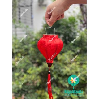 Đèn lồng vải Hội an mini  đèn lồng củ tỏi treo cành đào cành mai trang trí decor Tết 2026