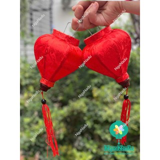 Đèn lồng vải Hội an mini  đèn lồng củ tỏi treo cành đào cành mai trang trí decor Tết 2026