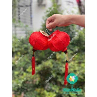 Đèn lồng vải Hội an mini  đèn lồng củ tỏi treo cành đào cành mai trang trí decor Tết 2026