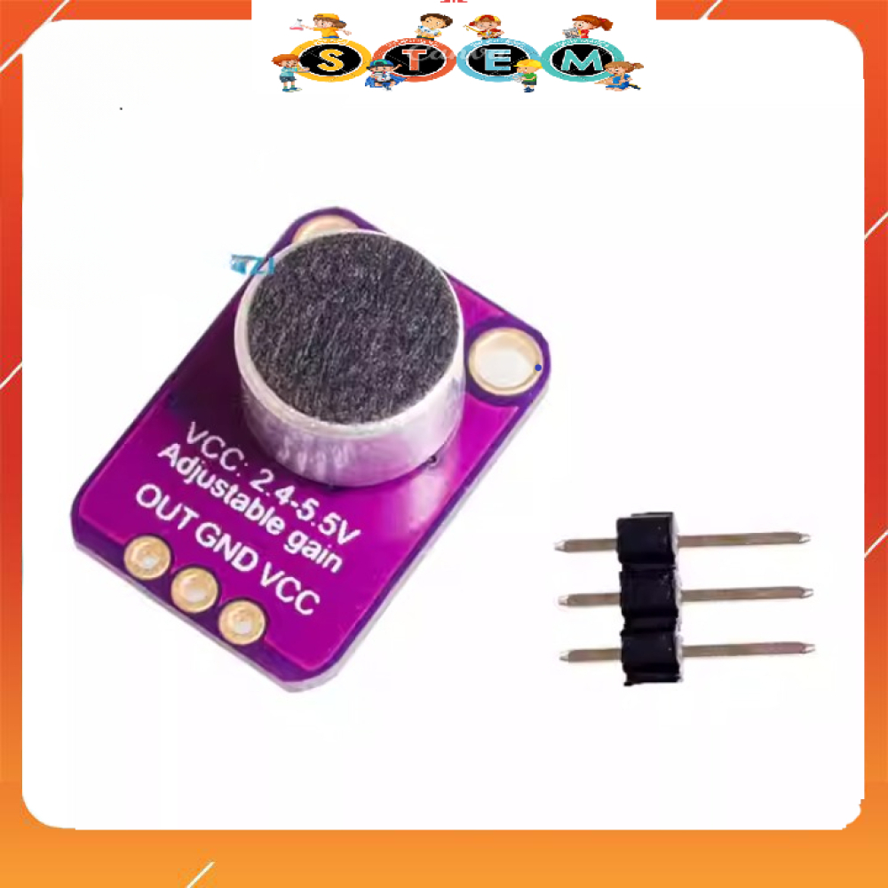 [Stem A-Z][G91] Module Cảm Biến Âm Thanh MAX4466, Microphone Amplifier MAX4466