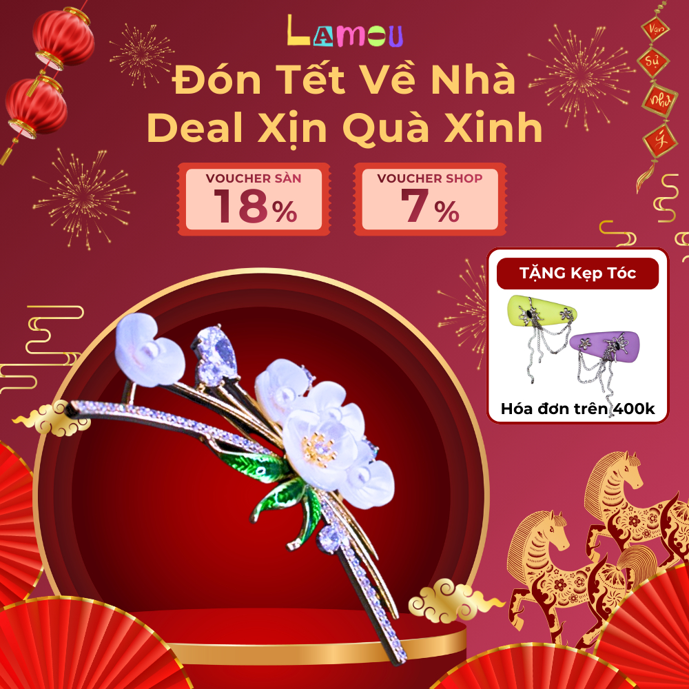 Ghim cài áo Style Y2K Bạc S925 Bách thuận vi phúc Phụ kiện Y2K