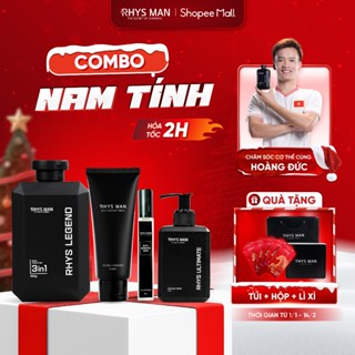  Bộ quà tặng-Sữa tắm gội 3in1 350ml & Sữa rửa mặt 100ml & Dung dịch vệ sinh 120ml & Nước hoa nam RHYS MAN 