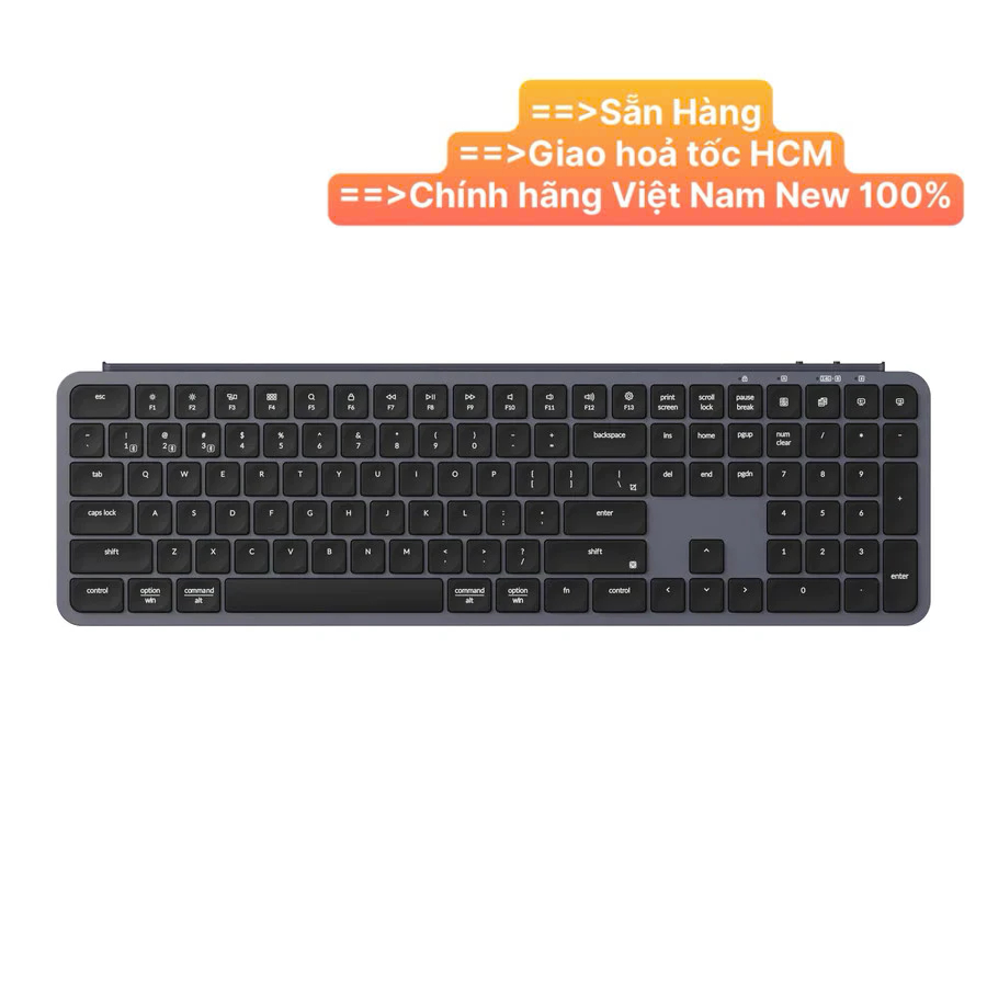 Bàn Phím Không Dây Keychron B6P B6 Pro Ultra-Slim 3 Mode Wireless - Hàng Chính Hãng