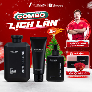  Combo Sữa tắm gội nam hương nước hoa 350 ml & Sữa rửa mặt nam 100ml & Dung dịch vệ sinh 100ml RHYS MAN 