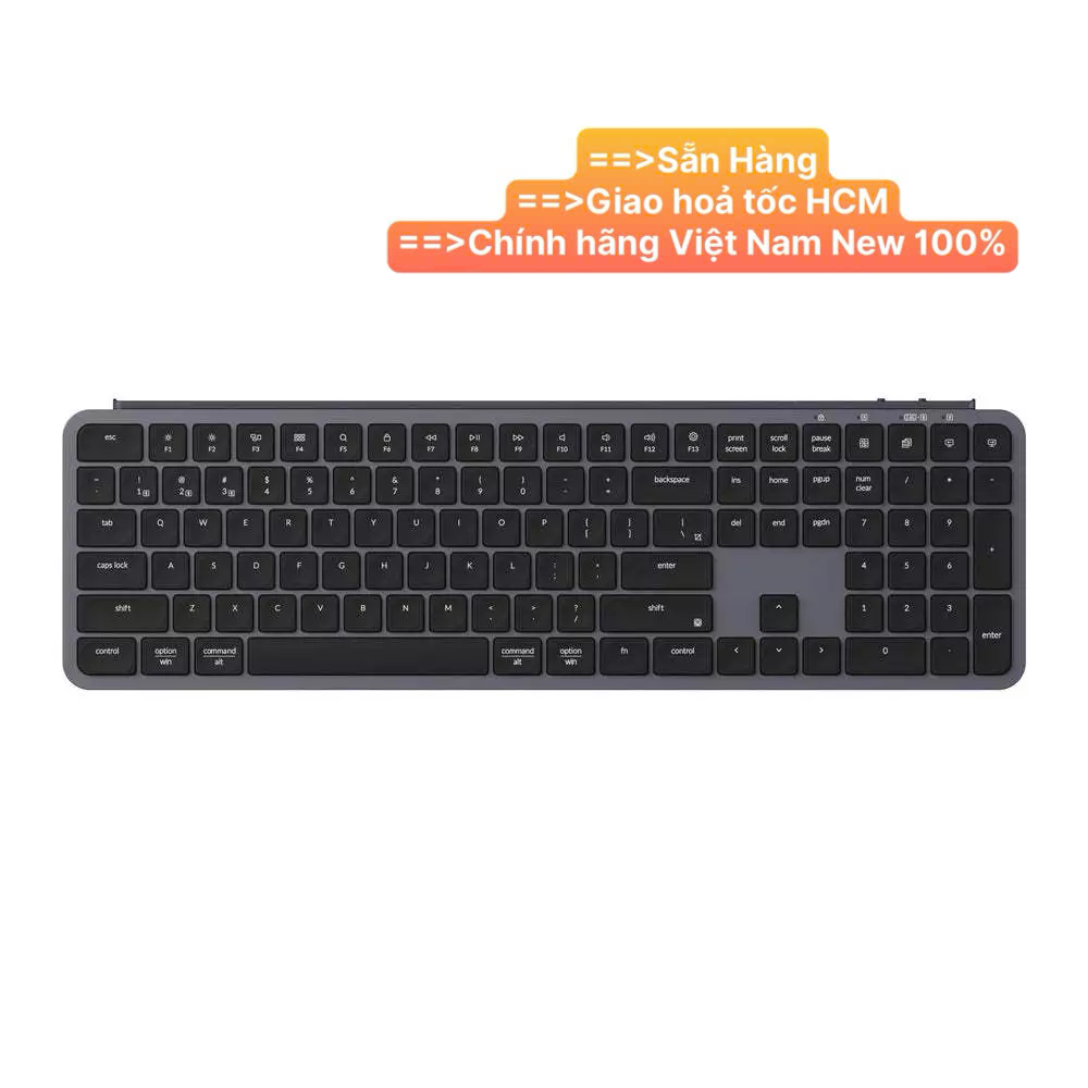 Bàn phím vi tính Keychron B6P-K1 B6 Pro Space Gray - Hàng Chính Hãng