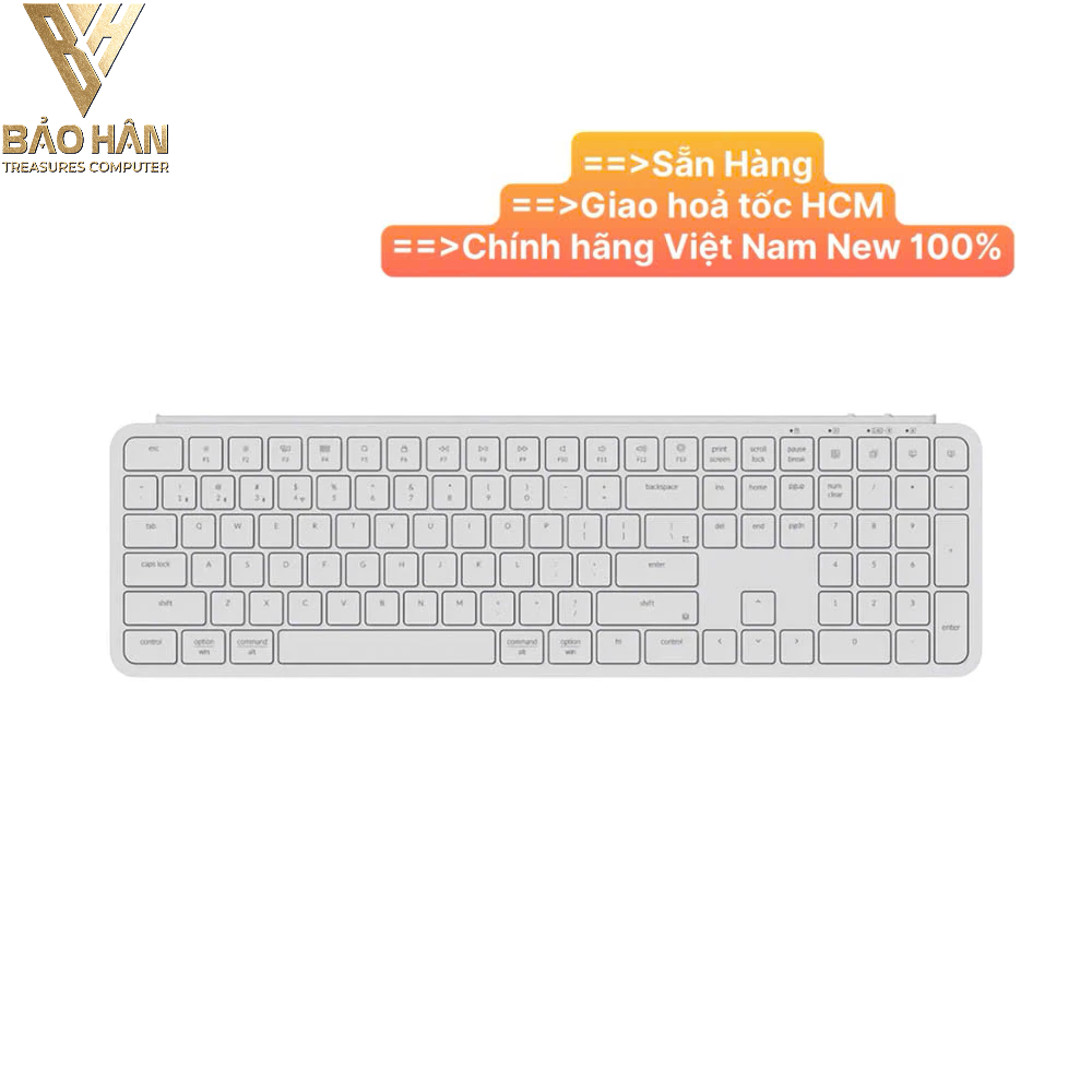 Bàn phím vi tính Keychron B6P-K8 B6 Pro Ivory White - Hàng Chính Hãng