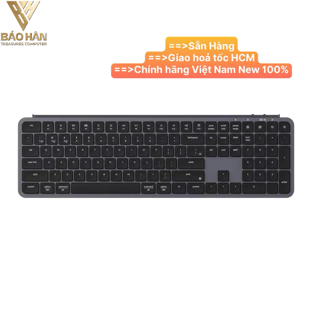 Bàn phím vi tính Keychron B6P-K1 B6 Pro Space Gray - Hàng Chính Hãng