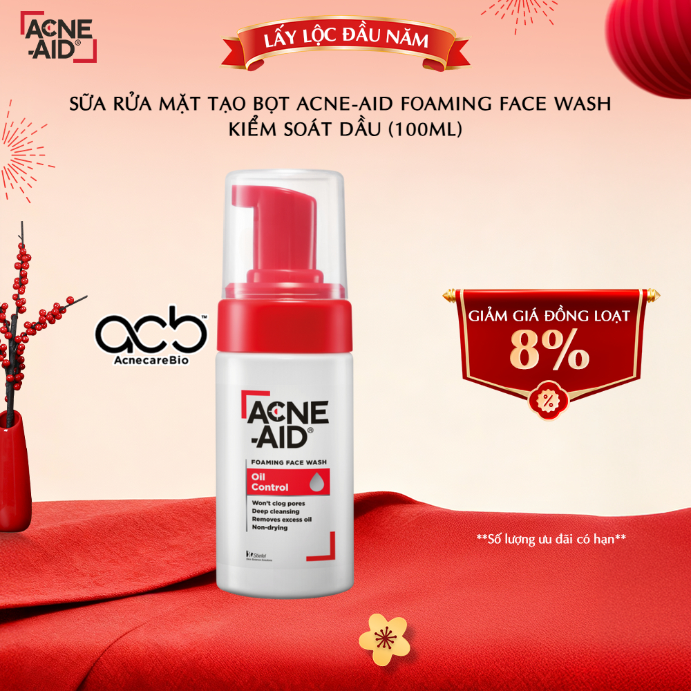 Sữa rửa mặt tạo bọt Acne-Aid Foaming Face Wash - Kiểm soát dầu (100ml)