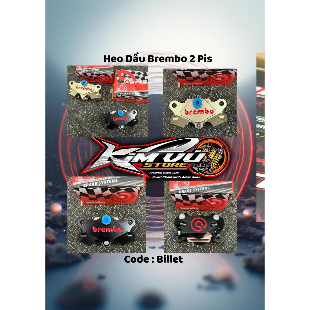 Heo Brembo 2 Pis Billet Hàng Chuẩn 100A - Phanh dầu cao cấp