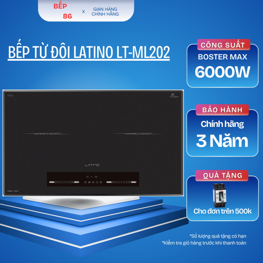 Bếp từ Latino LT-ML202 | Nhập khẩu MALAYSIA | Kính Đức | Bảo hành 3 năm