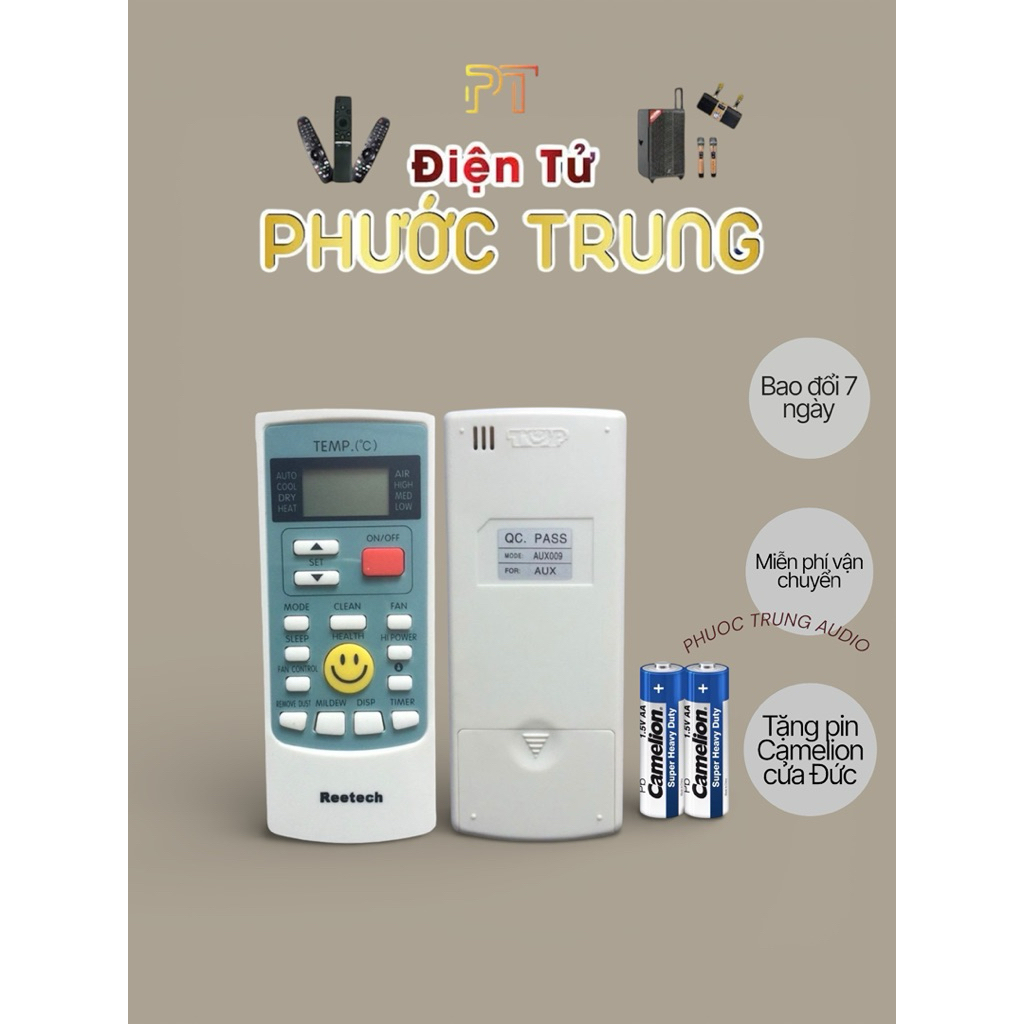 REMOTE MÁY LẠNH REETECH YKR-H008 - ĐIỀU KHIỂN ĐIỀU HÒA REETECH YKR-H008